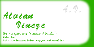 alvian vincze business card